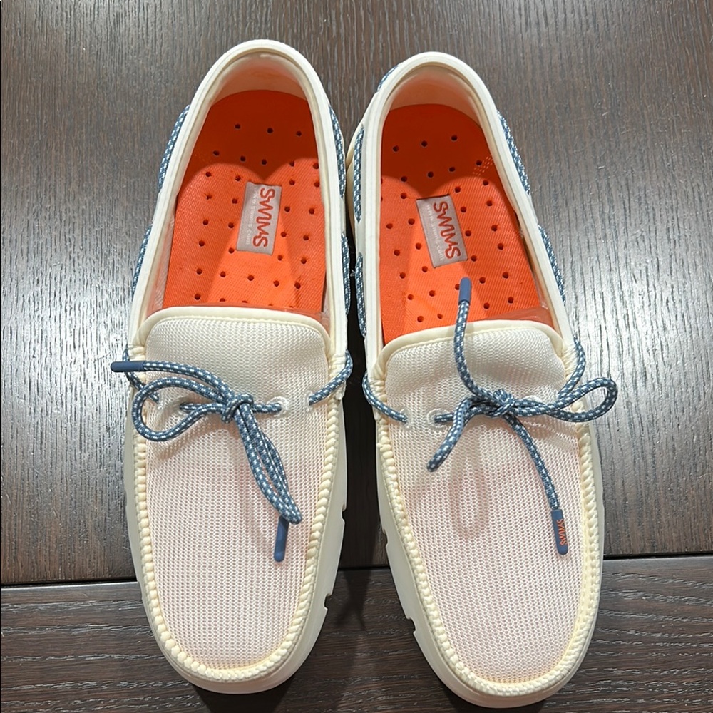 Swims Men's Cream Boat Shoes NWOT